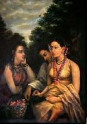 Raja Ravi Varma Shakuntala despondent oil on canvas